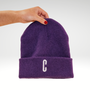 Check Beanie Paars